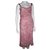 Diane Von Furstenberg DvF Vintage W.. Hollywood Seidenkleid Pink Weiß  ref.209116