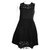 Joseph black dress with lace Silk Cotton  ref.209123