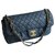 Timeless Chanel Zeitlose Limited Flap Bag Blau Hellblau Dunkelblau Leder  ref.209135
