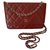 Wallet On Chain Chanel Cuir Bordeaux  ref.209379