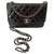 Wallet On Chain Chanel Black Leather  ref.209683