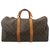 Louis Vuitton Keepall 45 Braun Leinwand  ref.209954