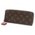 LOUIS VUITTON Flower charm portofeuilles Clemence Womens long wallet M64201 Poppy red Cloth  ref.210010