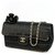 CHANEL Mini chain Chocolate bar coco mark Womens shoulder bag black x gold hardware Leather Satin  ref.210037