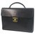 CHANEL maletín Business bolso mujer negro x dorado hardware Gold hardware  ref.210047