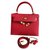 Hermès Hermes Kelly 25 Bolso Rouge Vif Chevre GHW Roja Cabra  ref.210159