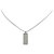Dior White Stone Pendant Necklace Silvery Metal  ref.210215