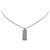 Collar colgante de piedra blanca Dior Plata Blanco Metal  ref.210259
