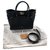 Louis Vuitton auf meiner Seite Schwarz Leder  ref.210385