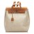 Hermès Hermes Brown Herbag Backpack Beige Leather Cloth Pony-style calfskin Cloth  ref.211086