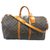 Louis Vuitton keepall 55 monogram shoulder strap Brown Leather  ref.211404
