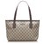 Gucci Brown GG Supreme Tote Bag Leather Cloth Pony-style calfskin Cloth  ref.211428
