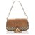 Gucci Brown GG Canvas Marrakech Evening Baguette Light brown Leather Cloth Pony-style calfskin Cloth  ref.211542