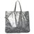 Chanel COCO Paris logo bag Silvery Cloth  ref.211843