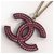 CHANEL marca de coco linha de plástico colar de pedra GP Bordeaux  ref.211932
