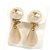 CHANEL coco mark Costume Pearl Swing GP Boucles d'oreilles femme or  ref.211941