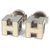 Hermès HERMES H Cube ivory metal/ Palladium plated Womens Earrings  ref.211945