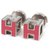 Hermès HERMES H Cube pink metal/ Palladium plated Womens Earrings  ref.211950