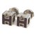 Hermès HERMES H Cube metal roxo escuro / brincos de senhora banhados a paládio  ref.211951