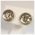 CHANEL Coco Mark runde Metall Kunststoff Kunststoff Ohrringe A.11780Y02019 Silber-  ref.211965