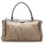 Gucci Brown GG Canvas Abbey-D Ring Tote Bag Beige Dark brown Leather Cloth Pony-style calfskin Cloth  ref.212191