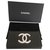 Trendy CC Chanel Portafoglio grande con bottone a pressione Nero Argento Pelle  ref.212426