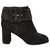 bottines Max Mara p 38, état neuf Daim Noir  ref.212447