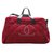 Chanel Bolsa de viaje Roja Algodón  ref.212491