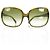 Vera Wang V209 Occhiali da sole in tartaruga con montatura in verde marrone e bretelle in plastica