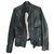 Zadig & Voltaire Chaqueta clásica de cuero Nappa Verde oscuro  ref.213146