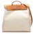 Hermès Hermes Brown Herbag Backpack Beige Leather Cloth Pony-style calfskin Cloth  ref.213431