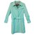 Burberry London t light trench coat 34/36 Turquoise Nylon  ref.213617