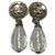 Chanel Silver CC Teardrop Clip On Earrings Silvery White Metal  ref.213667
