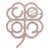 Broche de diamantes de imitación de trébol rosa de Chanel Plata Metal  ref.213711
