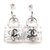 Chanel AW14 Resin Padlock Earrings Silvery  ref.213862