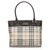 Burberry Brown House Check Canvas Handbag Multiple colors Beige Leather Cloth Pony-style calfskin Cloth  ref.213963