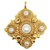 Colgante de perla de oro Chanel Dorado Metal  ref.214147