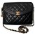 Camera Chanel Handbags Black Leather  ref.214244