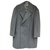 Autre Marque vintage lined breasted coat L Grey Wool  ref.214305