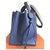 Hermès Licol 17 Bolsa Azul Couro  ref.214442