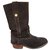Céline Camarais boots p 38 Dark brown Deerskin  ref.214451