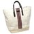 Gucci White Web Canvas Einkaufstasche Weiß Mehrfarben Leder Leinwand Kalbähnliches Kalb Tuch  ref.214852