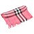 Écharpe en laine à carreaux rose Burberry Tissu Multicolore  ref.215039