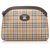 Burberry Brown Haymarket Check Canvas Pouch Multiple colors Beige Leather Cloth Pony-style calfskin Cloth  ref.215063