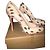 Décolleté Christian Louboutin Purr Python Beige 10 cm