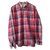 Autre Marque chemises Coton Rouge Multicolore  ref.215366