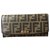 Fendi Monogram wallet Brown Cloth  ref.215408