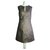 Diane Von Furstenberg DvF Metallic dress with exposed zipper Black Polyester Acrylic  ref.215532