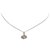 Dior Silver Heart Logo Necklace Silvery Metal  ref.215797