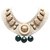 Collana con colletto in cotone decorato marrone Prada Multicolore Beige Plastica Panno Resina  ref.215801